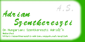 adrian szentkereszti business card